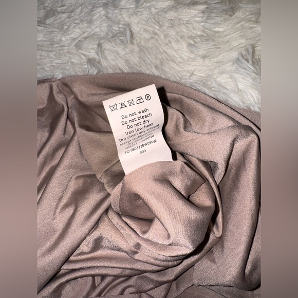 NWOT House of CB JULIETTE MUSHROOM HALTER GOWN sz S - Picture 5 of 8